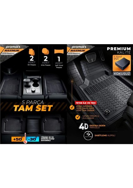 Volkswagen Tiguan Allspace 4d Havuzlu Paspas Kutulu modelleri