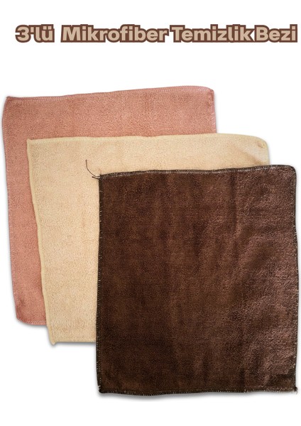 3’lü Premium Kalite Mikrofiber Temizlik Bezi – Ultra Emici, Iz Bırakmayan, Dayanıklı fiyatları