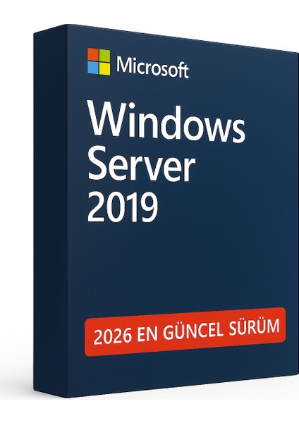 Windows Server 2019 Standard – Orijinal Dijital Lisans (Ömür Boyu, 32/64 Bit) Anahtar Key Bireysel / Kurumsal