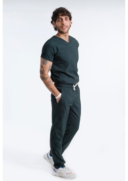 Klasik Erkek Yarasa Kol Hemşire Doktor Üniforma Scrubs Doktor Hemşire Forması fırsatları