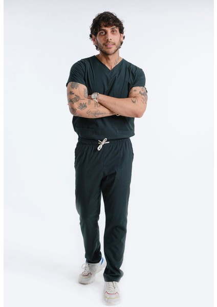 Klasik Erkek Yarasa Kol Hemşire Doktor Üniforma Scrubs Doktor Hemşire Forması indirimleri