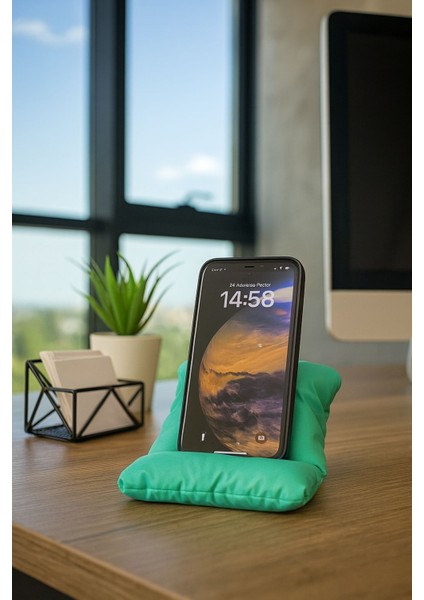 Yastık Görünümlü Telefon Standı Masaüstü Telefon Standı Dekoratif Telefon Standı