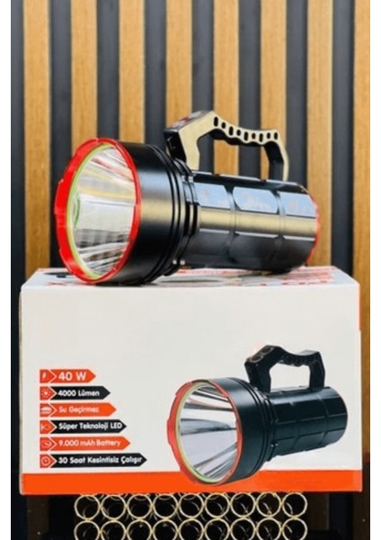 Büro Ev Ofis Iş Güvenliği Için Şarjlı 40W 4000LM Şarjlı El Feneri Projektör fiyatları