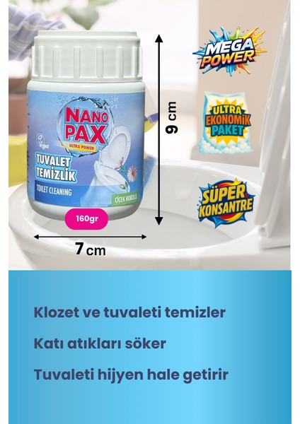 Tuvalet & Klozet Temizlik Tozu Ekonomik Bebek Boy 160GR indirimleri