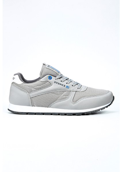 Unisex Classic Sneaker Gri Rahat Günlük Garantili Kaymaz Taban Fileli Spor Ayakkabı