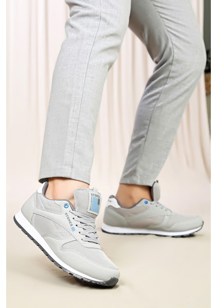 Unisex Classic Sneaker Gri Rahat Günlük Garantili Kaymaz Taban Fileli Spor Ayakkabı indirimleri
