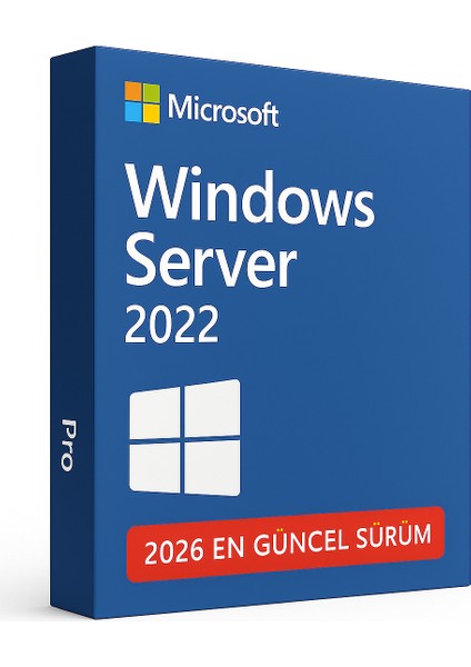 Windows Server 2022 Standard – 2026 Orijinal Dijital Lisans Key (Ömür Boyu, 32/64 Bit) Ömür Boyu Kullanım
