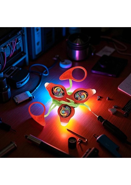 Vıp Renkli LED Işıklı Fırfır Kırmızı Fırfır Yeni Nesil Işıklı Oyuncak Red A Pull It To Top Spining modelleri