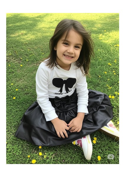 10.11 Yaş Kız Çocuk Alt Üst Etekli Takım