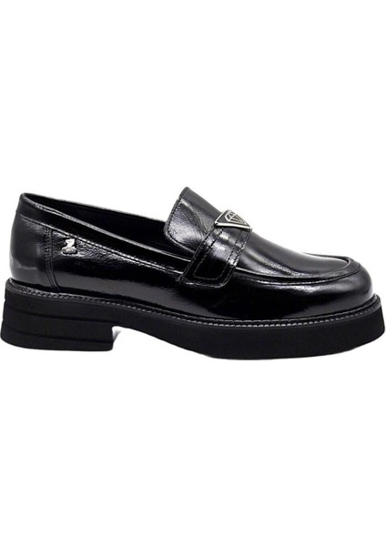 2451350K Kadın Hakiki Deri Kemer Tokalı Kalın Taban Loafer Ayakkabı fiyatları