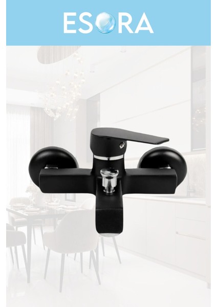 Lüx Siyah Kare Banyo Bataryası Ağır Gövde 2 Yıl Garantili