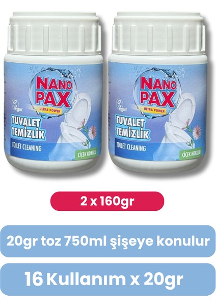 Tuvalet & Klozet Temizlik Tozu Ekonomik Bebek Boy 2 x 160GR fiyatları
