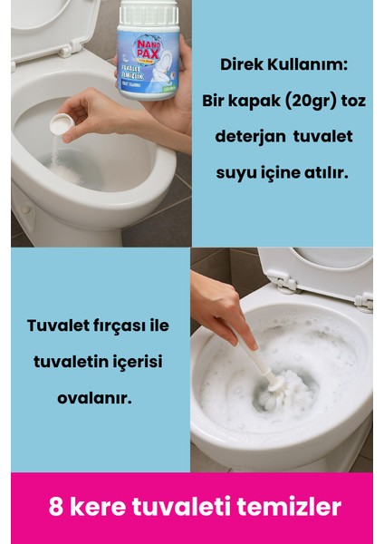 Tuvalet & Klozet Temizlik Tozu Ekonomik Bebek Boy 2 x 160GR fırsatları