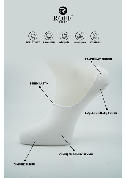 Pamuklu Erkek Babet Çorap Dikişsiz Görünmez Kaydırmaz Silikonlu 9’lu Paket fiyatları