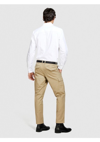 Sisley %100 Pamuk Slim Fit Oxford Gömlek Erkek Beyaz Gömlek - 324P5HHLSQ031
