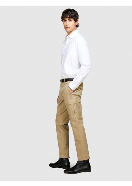 Sisley %100 Pamuk Slim Fit Oxford Gömlek Erkek Beyaz Gömlek - 324P5HHLSQ031 fırsatları