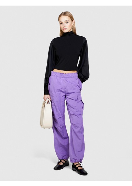Sisley Beli Lastikli Yama Cepli Paçaları Büzgülü Pantolon Kadın 3m1 Pantolon - 324P4JQJLF04R
