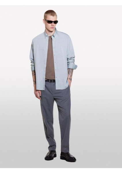 Sisley Liyosel ve Pamuk Karışımlı Normal Kesim Gömlek Erkek Mavi Gömlek - 324A5SEQSQ049 fiyatları