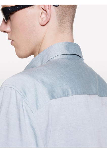 Sisley Liyosel ve Pamuk Karışımlı Normal Kesim Gömlek Erkek Mavi Gömlek - 324A5SEQSQ049 fırsatları