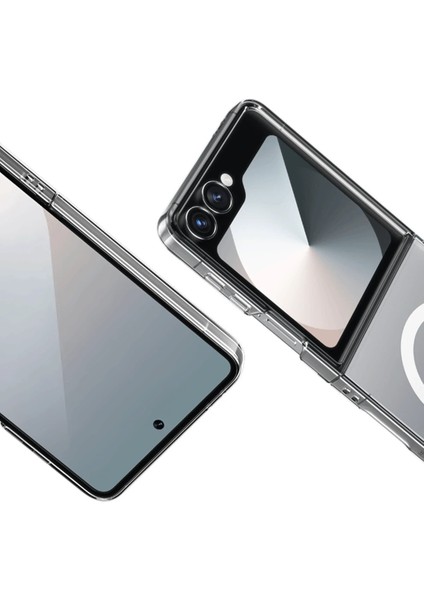 Galaxy Z Flip 7 ile Uyumlu Kristal Slim MagClick Premium Kılıf – İnce, Şeffaf, Darbeye Dayanıklı Koruyucu Kapak fiyatları