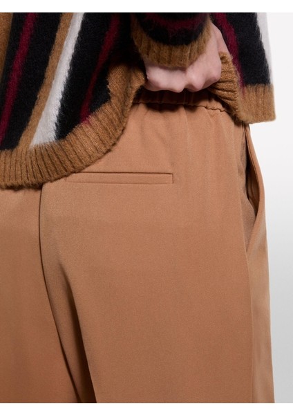 Sisley Poliviskoz Yüksek Bel Jogger Pantolon Kadın Kahverengi Pantolon - 324A4ZCWLF043 modelleri