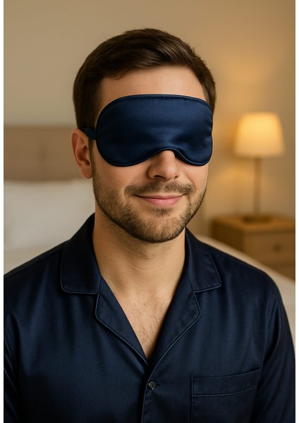 Uyku Bandı göz Bandı Ipek Saten Yoga Bandı Toka Hediyeli