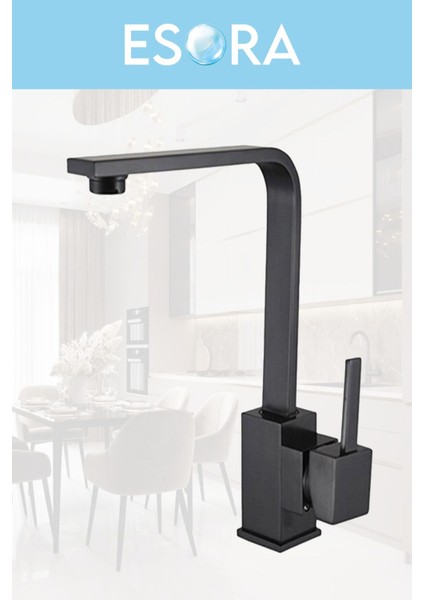 Siyah Lüx Robot Duş Seti , Lüx Kare Eviye , Lavabo , Banyo Bataryası 4’lü Set modelleri