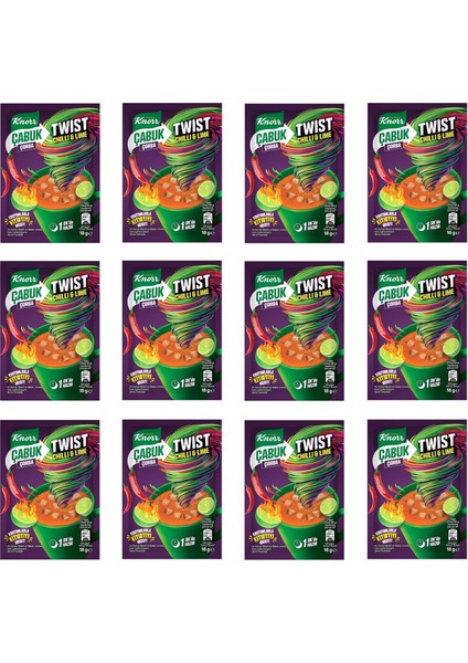 Çabuk Çorba Twist Chilli Lime 18 gr x 12 Adet fiyatları
