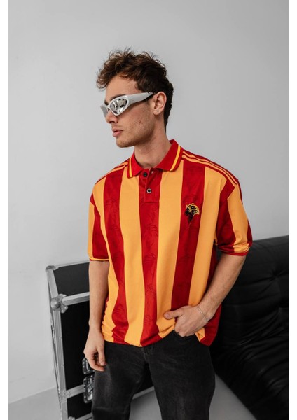 Galatasaray Aslan Baskılı Oversize Erkek T-Shirt