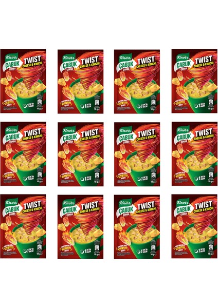 Çabuk Çorba Twist Cheese Kimchi 18 gr x 12 Adet fiyatları