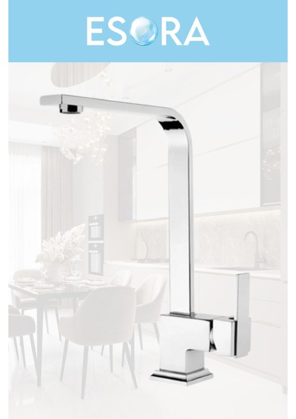 Krom Robot Duş Seti , Lüx Kare Eviye , Lavabo , Banyo Bataryası 4’lü Set modelleri