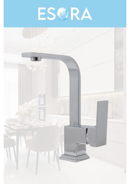 Krom Robot Duş Seti , Lüx Kare Eviye , Lavabo , Banyo Bataryası 4’lü Set fırsatları