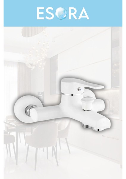 Beyaz Krom Baston Borulu Eviye Mutfak , Lavabo , Banyo Bataryası 3'lü Set fırsatları