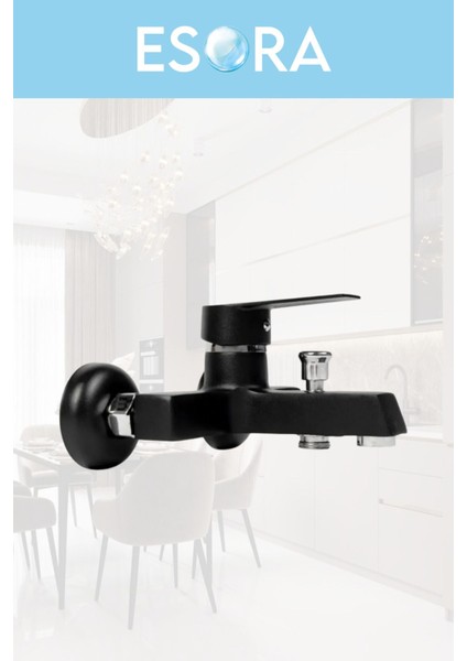 Dubai Krom Robot Duş Seti , Siyah Lüx Kare Eviye , Sabit Lavabo , Banyo Bataryası 4’lü Set indirimleri