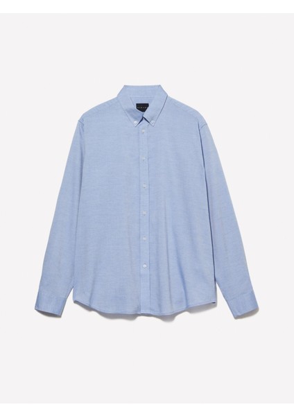 Sisley Liyosel ve Pamuk Karışımlı Normal Kesim Gömlek Erkek Mavi Gömlek - 324A5SEQSQ049 indirimleri