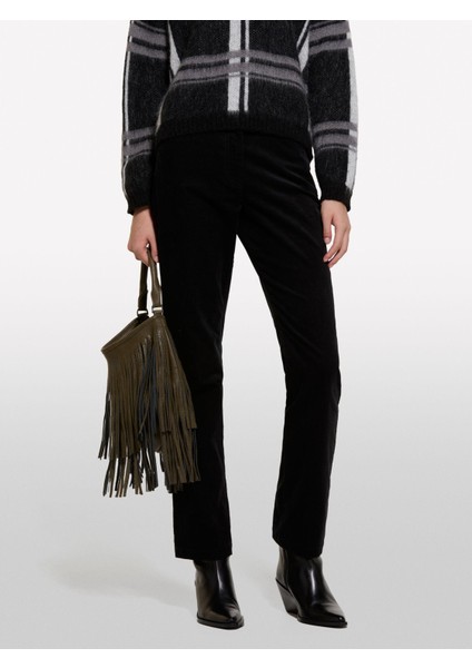 Sisley Pamuk Karışımlı Beş Cepli Normal Kesim Pantolon Kadın Siyah Pantolon - 324A46C2LE02W fiyatları