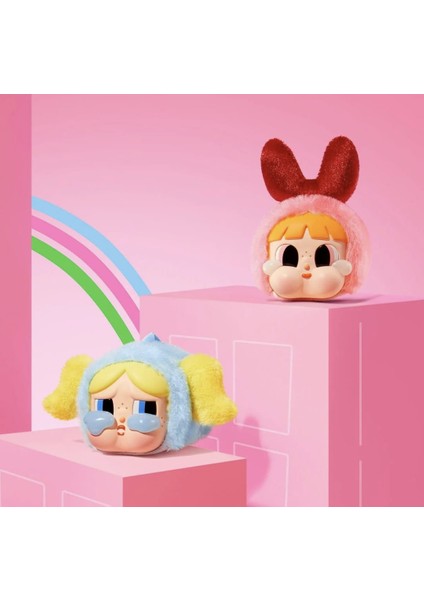 Crybaby x Powerpuff Girls Series Vinyl Face Plush Single Blind Box modelleri