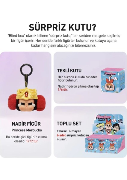 Crybaby x Powerpuff Girls Series Vinyl Face Plush Single Blind Box indirimleri