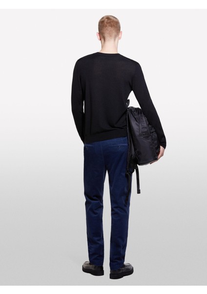 Sisley Yün Karışımlı Bisiklet Yaka Kazak Erkek Siyah Kazak - 324A11BAS100Y modelleri