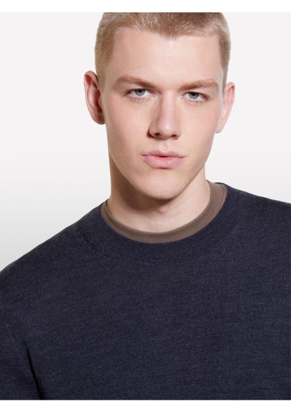 Sisley Yün Karışımlı Bisiklet Yaka Kazak Erkek 508 Kazak - 324A11BAS100Y