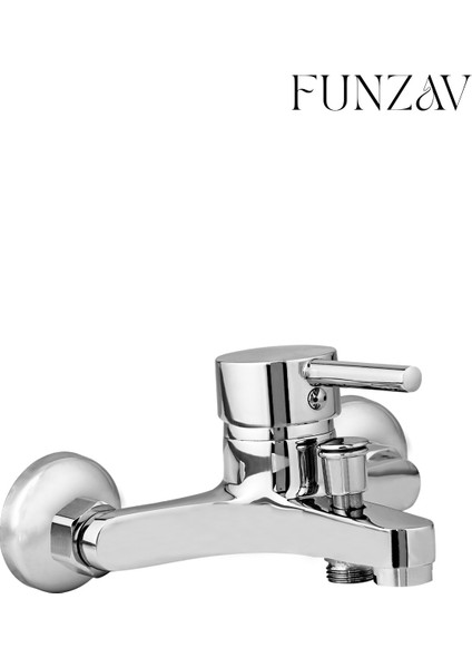 Krom Silver Çubuk Kol Banyo Bataryası Modern Şık Dayanıklı Silver Tasarım Banyo Duş Bataryası