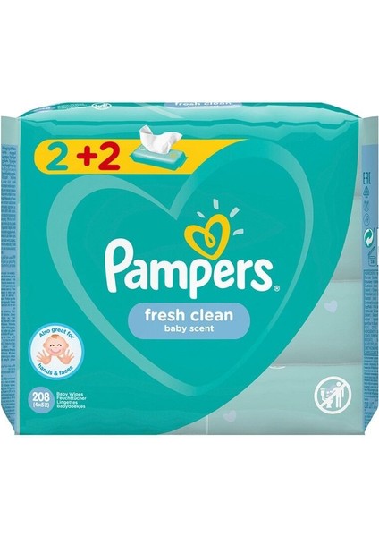 Pampers Baby Yenidoğan Fresh Clean Islak Havlu 52X4 Adet (208 Yaprak)