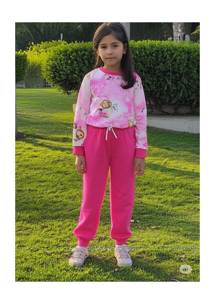 Kız Çocuk Elsa Eşoftman Takımı %100 Pamuk