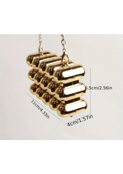 Gold Kare Kapsül Mini Çanta fiyatları