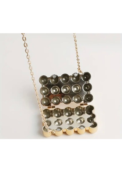 Gold Kare Kapsül Mini Çanta modelleri