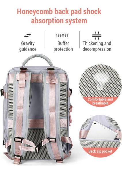 Yürüyüş ve Kamp Için Seyahat Sırt Çantası Hafif ve Su Geçirmez Usb'li Büyük Kapasite fırsatları