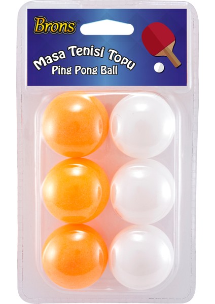 Pinpon Topu 6 Lı