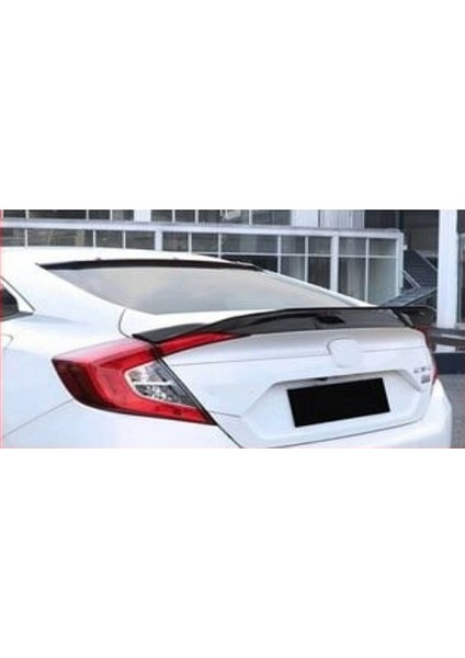 Honda Civic Fc5 Jdm Bagaj Üstü Ithal Spoiler Parlak Siyah Plastik Spoyler 2016+