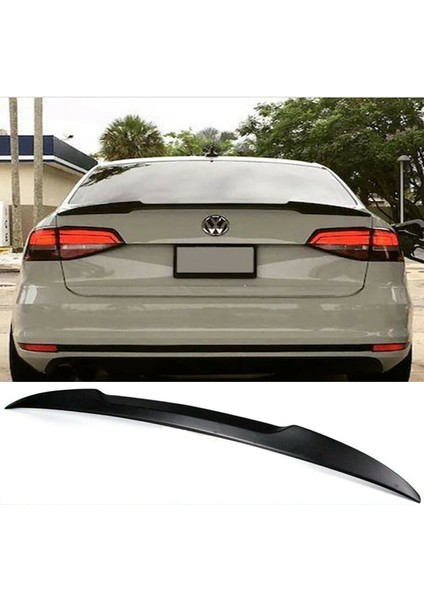 Vw Jetta Mk6 M4 Bagaj Üstü Ithal Spoiler Parlak Siyah Plastik Spoyler 2012-2018 modelleri