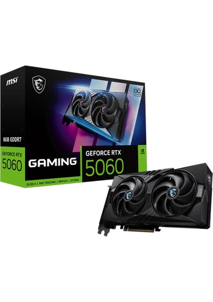 Msı Geforce Rtx 5060 Gamıng Oc 8gb Gddr7 128BIT Dlss 4 Ekran Kartı
